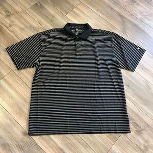 Nike Golf Black Stripe Athletic Casual Polo Shirt‎ Men XL Bin N-12